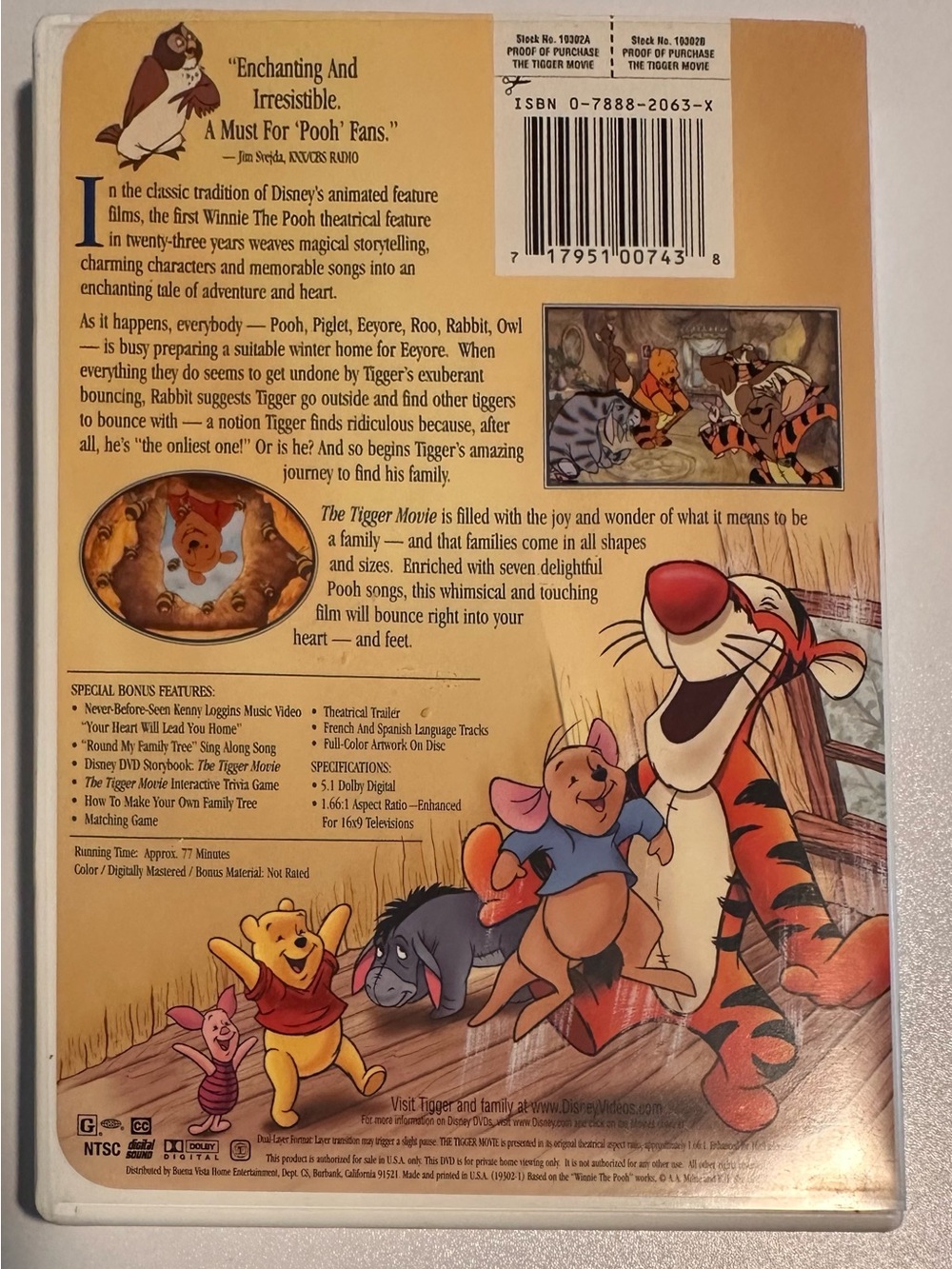 Tigger Movie DVD - Picture 3 of 3